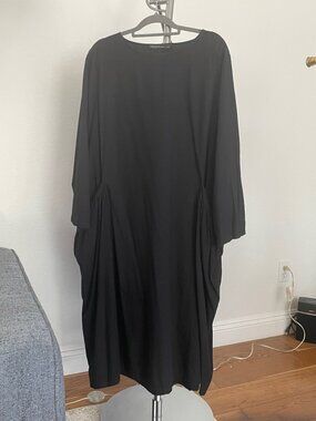 Zanzea Modern Black Loose Fit Dress with swoop pockets 100% Cotton, XXXL So Cute